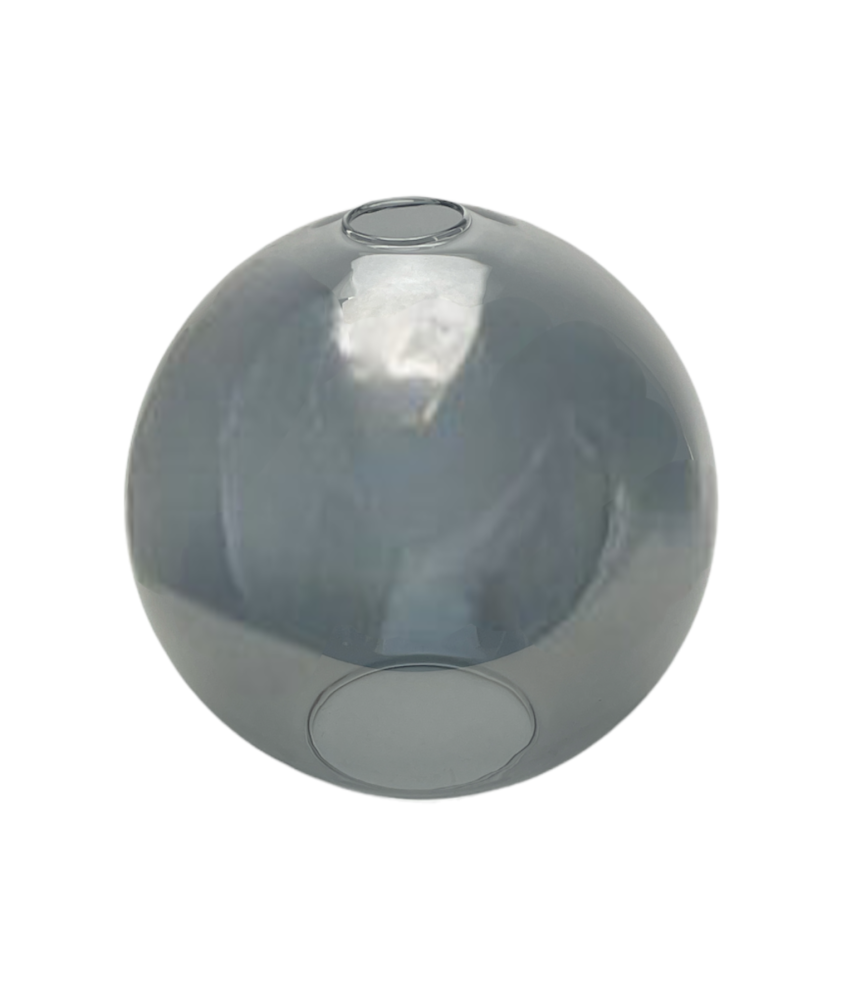 250mm Smoked Glass Globe with 40mm Fitter Hole and 100mm Second Hole